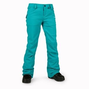 Like new volcom species stretch pant in teal color